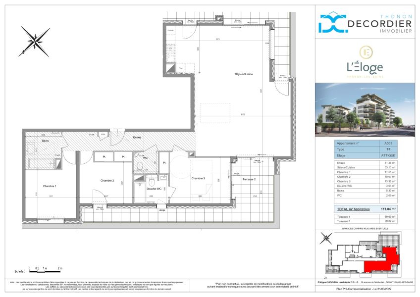 Vente Appartement Thonon-les-Bains 74200 111.04&nbsp;m²