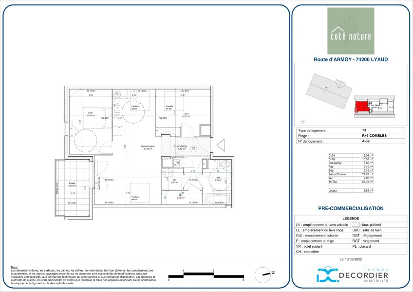 apartment 3 rooms for sale on LYAUD (74200) Sale Apartment Lyaud 74200 68 m²