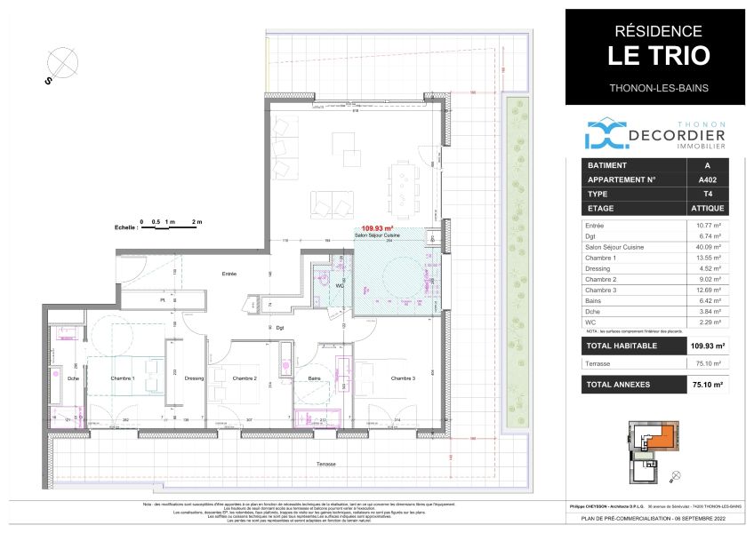 Sale Apartment Thonon-les-Bains 74200 109.93&nbsp;m²
