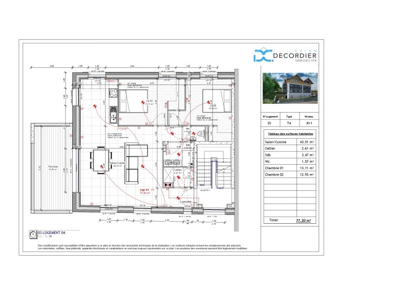 appartement 3 pièces en vente sur NEUVECELLE (74500) Vente Appartement Neuvecelle 74500 77.2 m²