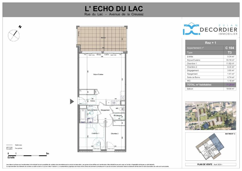 Vente Appartement Neuvecelle 74500 71.28 m²