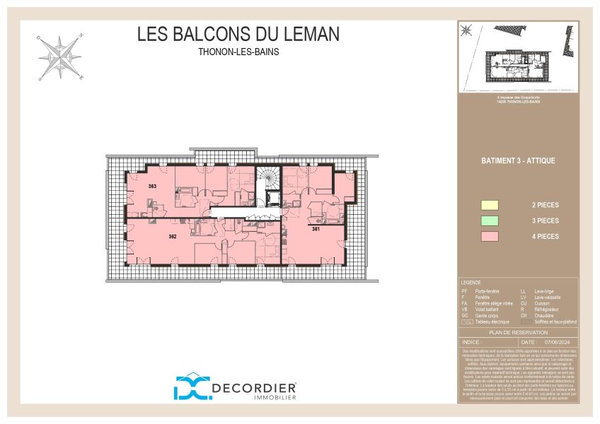 appartement 4 pièces en vente sur THONON LES BAINS (74200) Vente Appartement Thonon-les-Bains 74200 104.51 m²