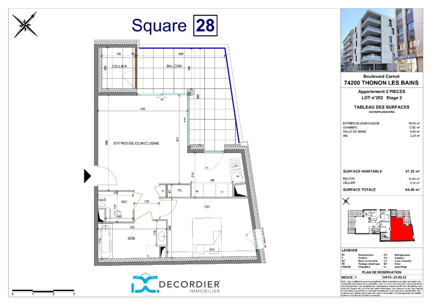 Sale Apartment Thonon-les-Bains 74200 47.32 m²