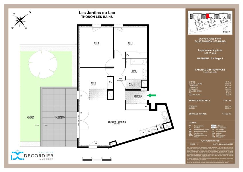 Sale Apartment Thonon-les-Bains 74200 84.62 m²