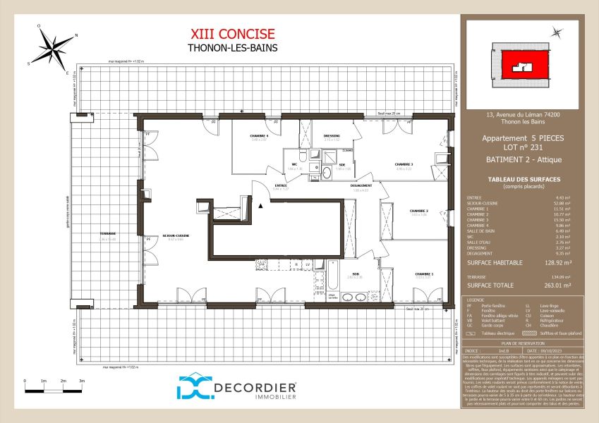 Vente Appartement Thonon-les-Bains 74200 128.91&nbsp;m²