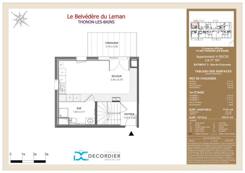 Vente Appartement Thonon-les-Bains 74200 77.67 m²