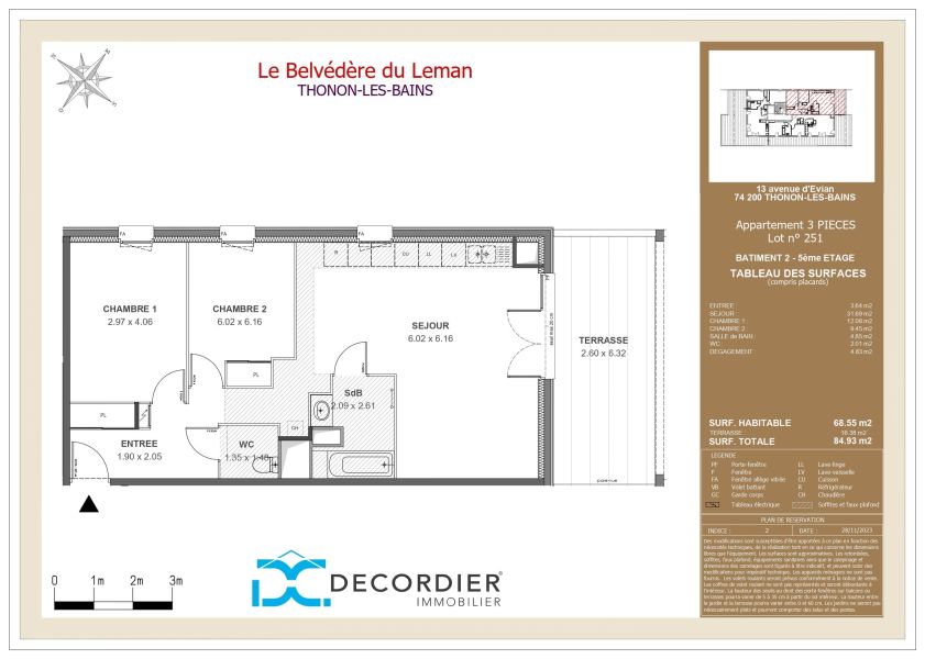 apartment 3 rooms for sale on THONON LES BAINS (74200) Sale Apartment Thonon-les-Bains 74200 68.55 m²