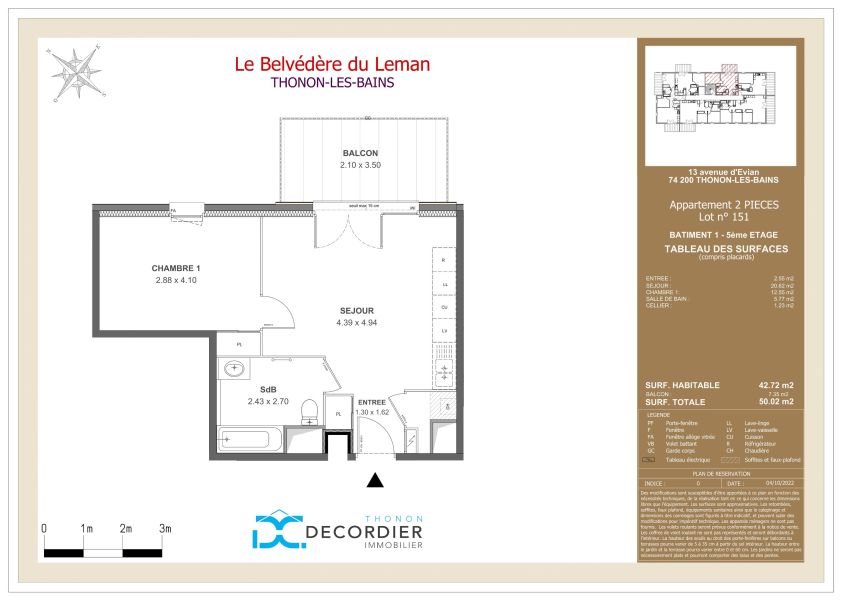 Sale Apartment Thonon-les-Bains 74200 42.72 m²