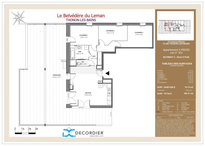 Vente Appartement Thonon-les-Bains 74200 79.35 m²