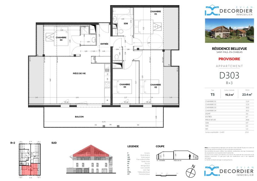 Vente Appartement Saint-Paul-en-Chablais 74500 92.3&nbsp;m²