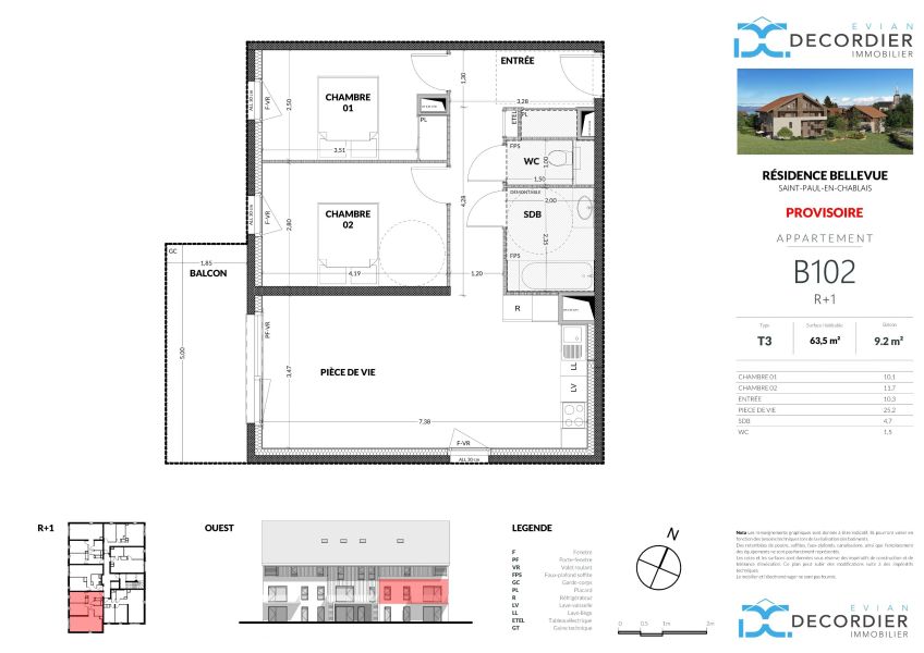apartment 3 rooms for sale on ST PAUL EN CHABLAIS (74500) Sale Apartment Saint-Paul-en-Chablais 74500 63.5 m²