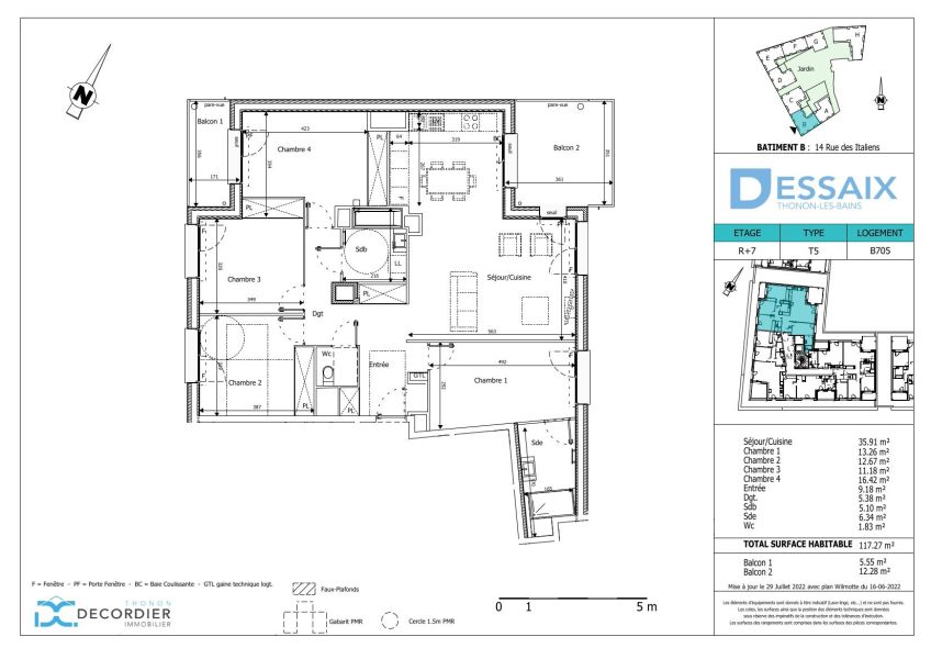 Vente Appartement Thonon-les-Bains 74200 117.27&nbsp;m²