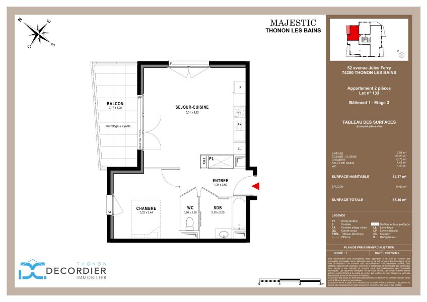 Sale Apartment Thonon-les-Bains 74200 45.37 m²