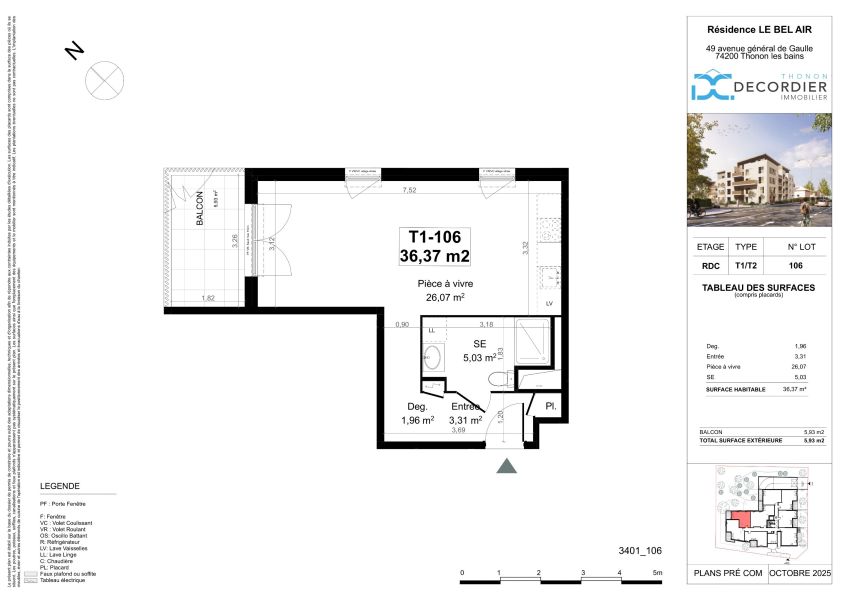 Vente Appartement Thonon-les-Bains 74200 36.37 m²