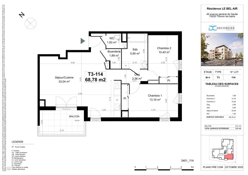 Vente Appartement Thonon-les-Bains 74200 68.78 m²
