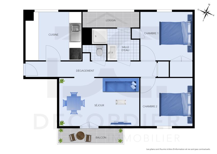 Rental Apartment Thonon-les-Bains 74200 55.4&nbsp;m²