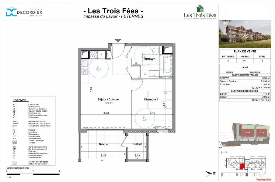 Sale Apartment Féternes 74500 41.53&nbsp;m²