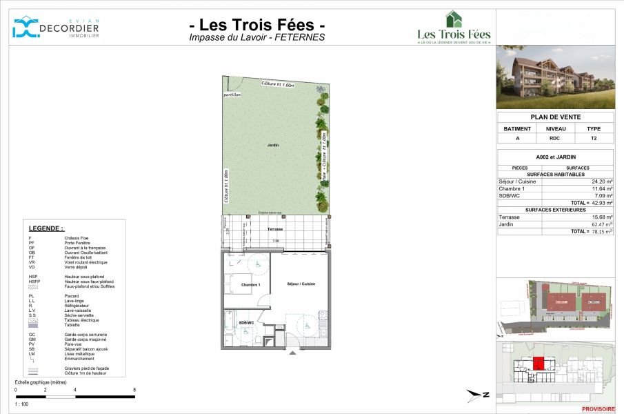 Sale Apartment Féternes 74500 42.93&nbsp;m²