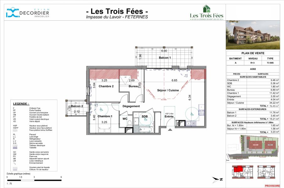 Sale Apartment Féternes 74500 76.49&nbsp;m²