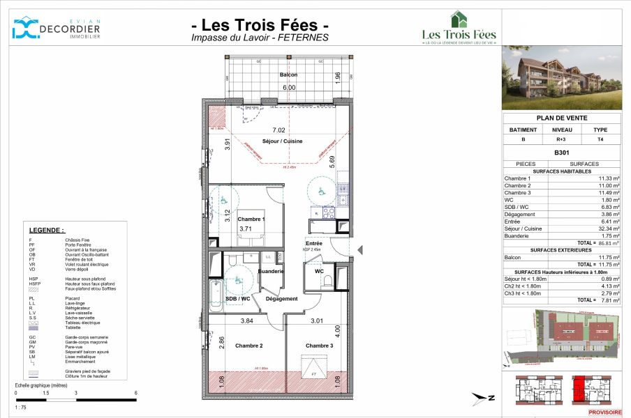Sale Apartment Féternes 74500 86.81&nbsp;m²