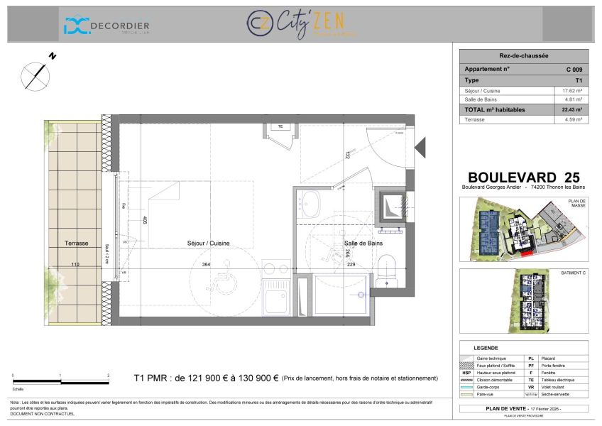 Sale Apartment Thonon-les-Bains 74200 22.43&nbsp;m²