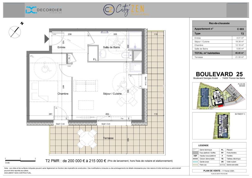 Vente Appartement Thonon-les-Bains 74200 40.4&nbsp;m²