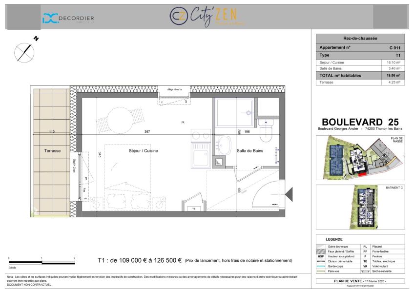 Sale Apartment Thonon-les-Bains 74200 19.35&nbsp;m²