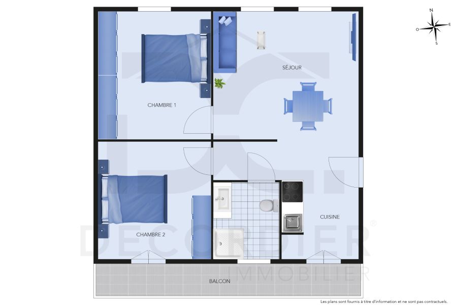 Vente Appartement Thonon-les-Bains 74200 59.22&nbsp;m²