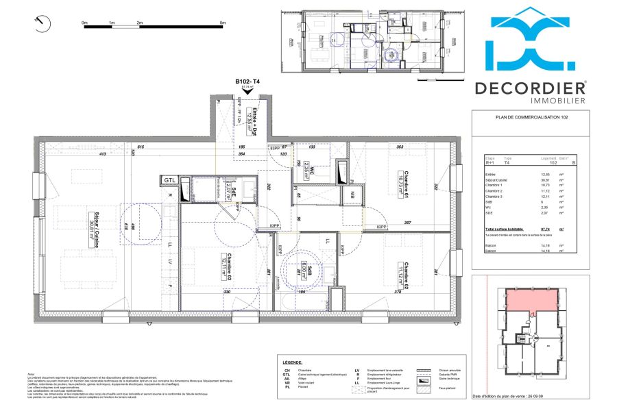 Vente Appartement Amphion-les-Bains 74500 87.74&nbsp;m²