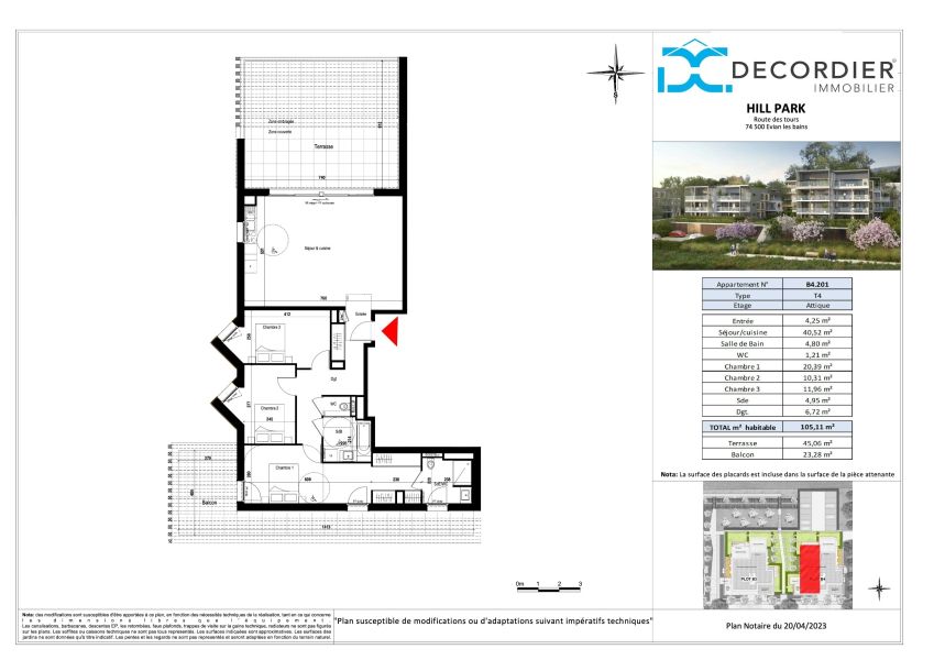Vente Appartement Évian-les-Bains 74500 105.11&nbsp;m²