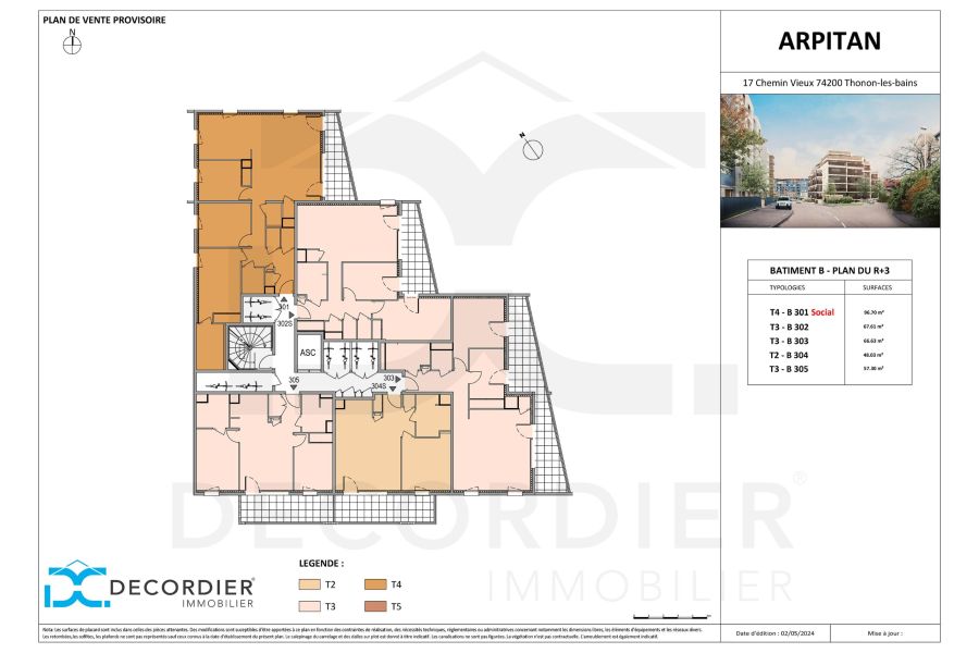 Vente Appartement Thonon-les-Bains 74200 57.3&nbsp;m²