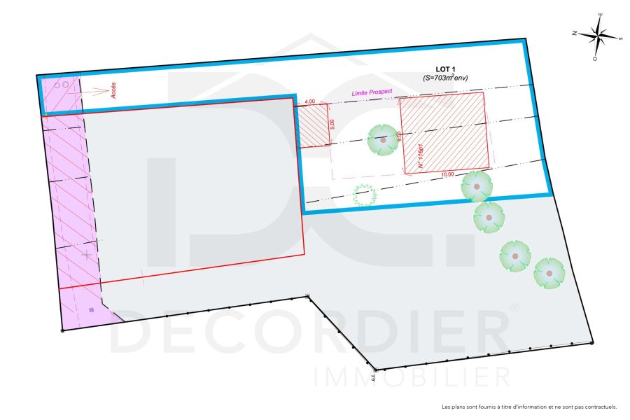 Sale Land Évian-les-Bains 74500 703&nbsp;m²